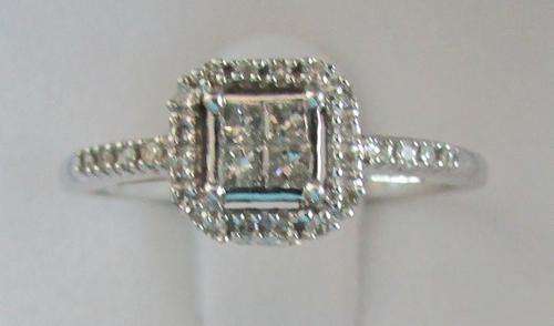 **GORGEOUS [R28158]** CLUSTER DIAMOND [0.500ct] RING [2.582g] WHITE GOLD - BUY SAFE