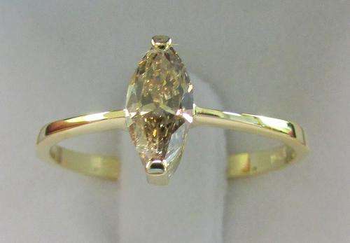 **DESIGNER [R26687]** MARQUISE CUT [0.5130ct] DIAMOND [SI3] RING [YELLOW GOLD] - BUY SAFE