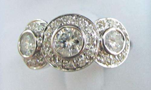 **SPARKLY [R54528]** HIGH QUALITY [1.250ct] DIAMOND RING [5.180g] SOLID WHITE GOLD - BUY SAFE