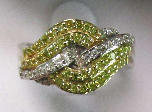 **WOW FACTOR [R45274]** YELLOW / WHITE [1.010ct] DIAMOND RING [4.428g] WHITE GOLD - BUY SAFE