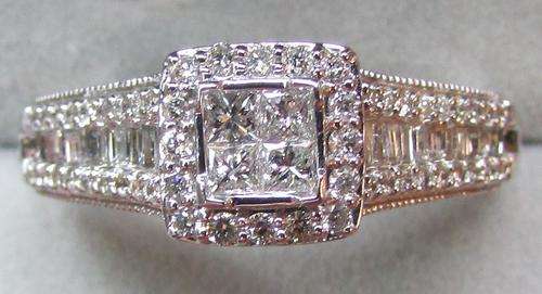 **PRINCESS DESIGNER [R45879]** DIAMOND RING [1.00ct] INVISIBLE SETTING [4.064g] WHITE GOLD -BUY SAFE