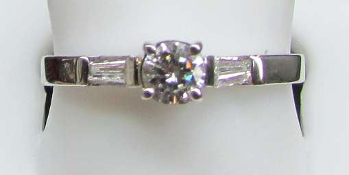 **CLASSIC DESIGN [R26074]** TRILOGY [0.450ct] DIAMOND RING  [18KT WHITE GOLD] -  BUY SAFE