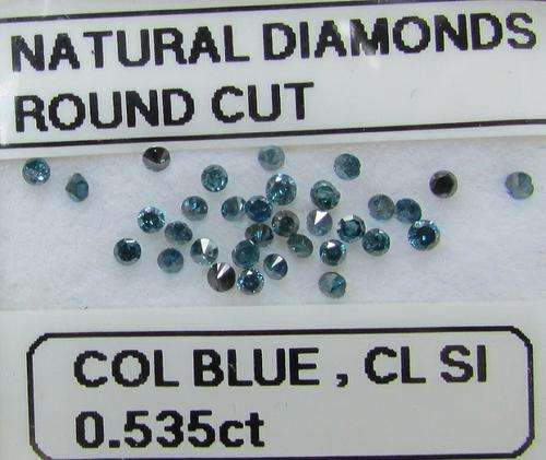 **DAZZLING DIAMONDS** SPARKLING [0.535ct] ROUND CUT [BLUE DIAMONDS]  FROM R1 - BUY SAFE