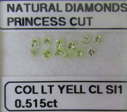 **GORGEOUS DIAMONDS** SPARKLING [0.545ct] PRINCESS CUT [SI1 CLARITY] DIAMOND FROM R1 - BUY SAFE