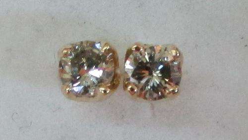 **GORGEOUS [R26287]** DESIGNER SPARKLING [0.500ct] DIAMOND EARRINGS [YELLOW GOLD] -  BUY SAFE