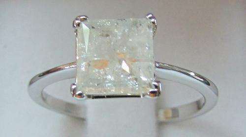 **BARGAIN BUY [R39622]** CLEARANCE [1.910ct] DEAL - PRINCESS CUT SOLITAIRE [WHITE GOLD] - BUY SAFE