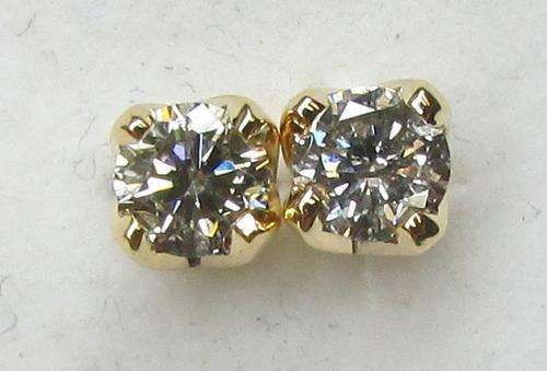 **GORGEOUS [R26287]** DESIGNER SPARKLING [0.500ct] DIAMOND EARRINGS [YELLOW GOLD] -  BUY SAFE