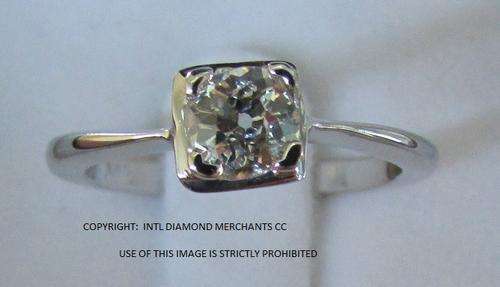 **1/2ct SPECIAL [R31258]**CUSHION SHAPE [0.530ct] SOLITAIRE [SI2] DIAMOND RING [WHITE GOLD]-BUY SAFE
