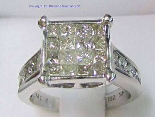 **JAW DROPPING [R54183]** INVISIBLE DESIGN [2.020ct] DIAMOND RING [5.306g] WHITE GOLD -BUY SAFE