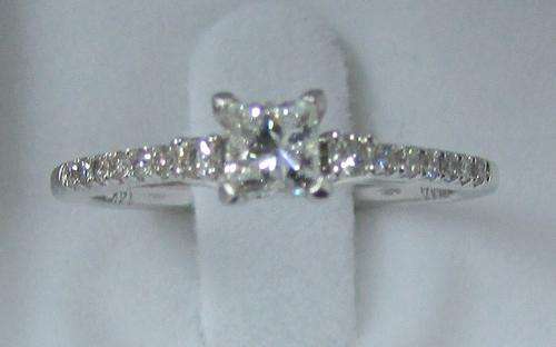 **PROMO [R28751]** HIGH QUALITY [0.550ct] DIAMOND RING [2.337g] WHITE GOLD - BUY SAFE
