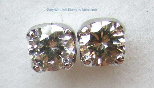 **1/2ct SPECIAL [R30105]** DESIGNER SPARKLING [0.500ct] DIAMOND EARRINGS [WHITE GOLD] - BUY SAFE