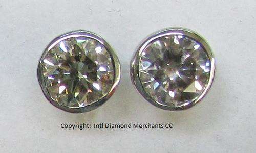 **GORGEOUS [R36109]** TUBE DESIGN [0.800ct]  BRIGHT DIAMOND EARRINGS [WHITE GOLD] - BUY SAFE