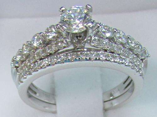 **ONCE-OFF GORGEOUS [R52076]** BRIDAL TWINSET [1.200ct] DIAMOND [H / SI1] RING [4.930g] WHITE GOLD