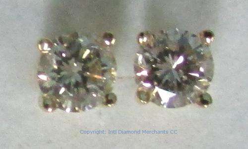 **GORGEOUS [R26287]** SPARKLING [0.400ct] DIAMOND STUD EARRINGS [YELLOW GOLD] - BUY SAFE