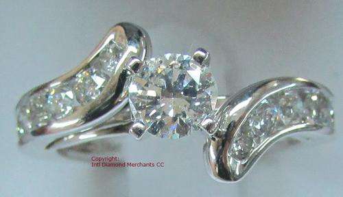 **1/2ct CENTRE [R55319]** 1 PIECE ONLY [1.250ct] DIAMOND [SI QUALITY] RING  [WHITE GOLD] - BUY SAFE