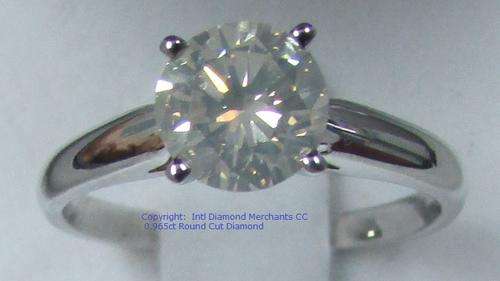 **CERTIFIED [R45807]** HUGE DESIGNER [0.965CT] SOLITAIRE RING [WHITE GOLD] - BUY SAFE