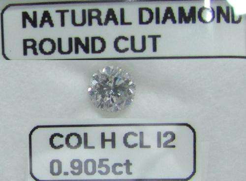 **NEARLY 1CT** BARGAIN DEAL [0.905ct] ROUND CUT [COLOUR H] DIAMOND STARTING AT R1 - BUY SAFE