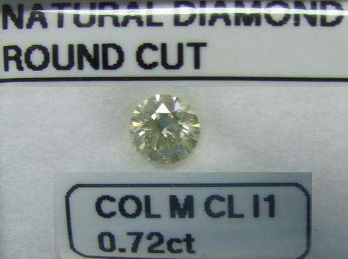 **NEARLY 3/4ct** BARGAIN DEAL [0.720ct] ROUND CUT [COLOUR M] DIAMOND STARTING AT R1 - BUY SAFE