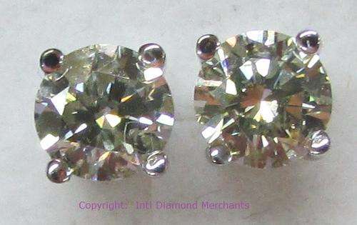 **OVER 3/4ct [R29985]** ULTRA SPARKLING [0.820ct] DIAMOND EARRINGS [WHITE GOLD] - BUY SAFE