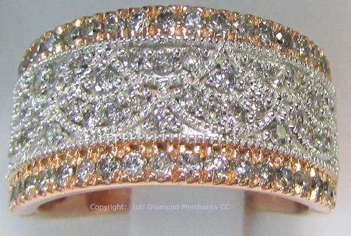 **BREATHTAKING [R53385]** HIGH QUALITY [1.100ct] DIAMOND BAND [7.010g] ROSE GOLD - BUY SAFE