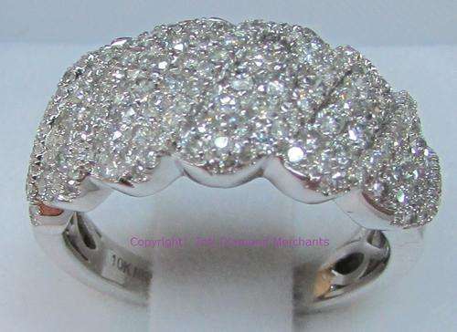 **BREATHTAKING [R53385]** HIGH QUALITY [1.050ct] DIAMOND BAND [4.892g] WHITE GOLD - BUY SAFE