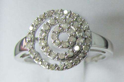 **GLITTERING [R25679]** CIRCLE OF LIFE [0.300ct] ROUND CUT RING [WHITE GOLD] -  BUY SAFE