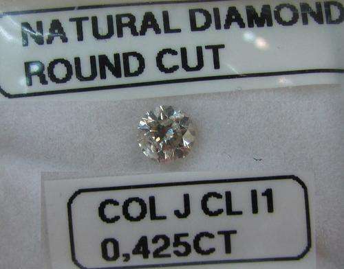 **NATURAL DIAMOND** BARGAIN DEAL [0.425ct] ROUND CUT [ COLOUR J ] DIAMOND STARTING AT R1 -BUY SAFE