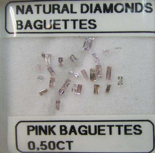 **LOOSE DIAMONDS** PINK!! NATURAL COLOUR [0.500ct] BAGUETTE CUT DIAMONDS [EXCLUSIVE DEAL] - BUY SAFE