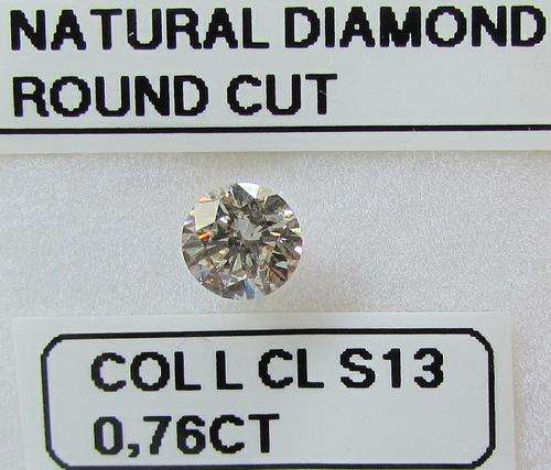 **OVER 3/4ct** BARGAIN DEAL [0.760ct] ROUND CUT [ COLOUR L ] DIAMOND STARTING AT R1 - BUY SAFE