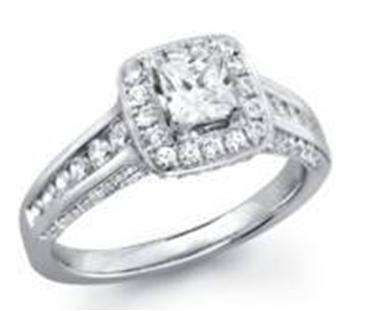 **CHANNEL DESIGN [R46647]** PRINCESS CUT [1.00ct] DIAMOND RING [4.862g] WHITE GOLD - BUY SAFE