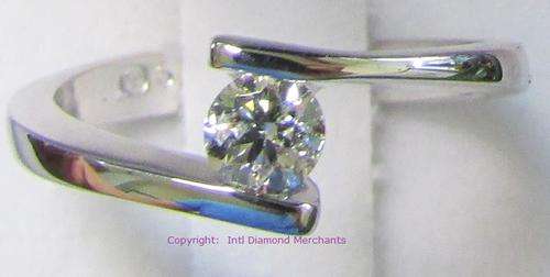 **GREAT VALUE [R32203]** DESIGNER TWIST ROUND CUT DIAMOND [0.375ct] RING [WHITE GOLD] - BUY SAFE
