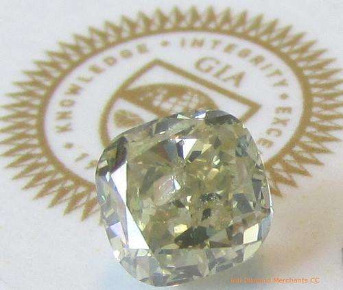 **RARE DIAMOND [R135432]** GIA CERTIFIED [SI1] FANCY COLOUR [1.000ct] CUSHION CUT DIAMOND - BUY SAFE