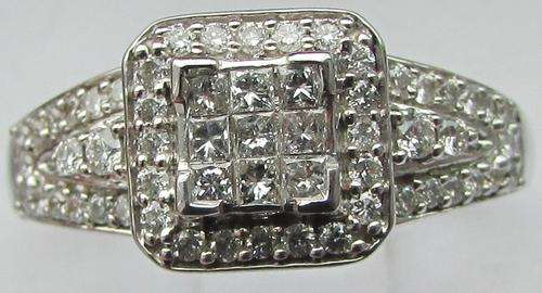 **NEW STYLE [R45057]** DIAMOND RING [1.00ct] INVISIBLE SETTING [4.166g] WHITE GOLD - BUY SAFE