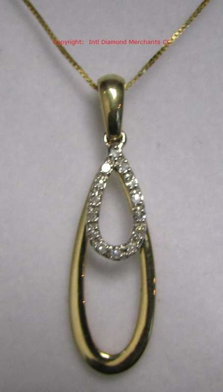 **GLITTERING [R23679]** DIAMOND LOVE PENDANT [0.238ct] ROUND CUT [YELLOW GOLD] -  BUY SAFE