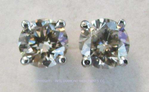 **BEST OF THE BEST [R30341]** SPARKLING [0.798ct] DIAMOND EARRINGS [WHITE GOLD] - BUY SAFE