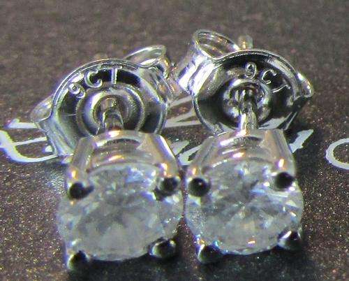 **LIMITED STOCK [R26865]** GLITTERING [0.545ct] DIAMOND STUD EARRINGS [WHITE GOLD] - BUY SAFE