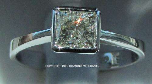 **SPECIAL [R39143]** PRINCESS CUT [0.850ct] SOLITAIRE DIAMOND RING [WHITE GOLD] - BUY SAFE