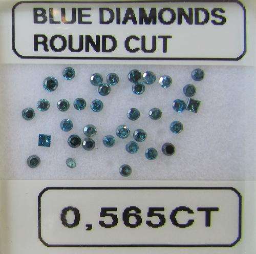**DAZZLING DIAMONDS** SPARKLING [0.565ct] ROUND CUT [BLUE DIAMONDS]  FROM R1 - BUY SAFE