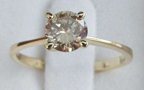 **HIGH QUALITY DIAMOND [R28528]** ROUND CUT [0.455ct] SOLITAIRE DIAMOND RING [YELLOW GOLD] -BUY SAFE