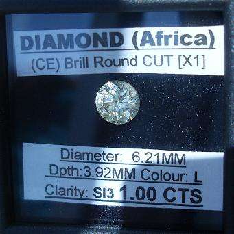 **HUGE** [1.00ct] EYE CLEAN [L / SI3] ROUND CUT DIAMOND - R1 NO RESERVE**