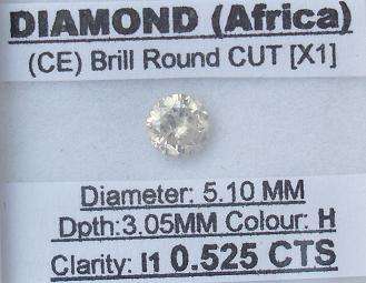 **HIGH QUALITY** STUNNING [0.525CT] SPARKLY ROUND CUT DIAMOND - BUY SAFE**
