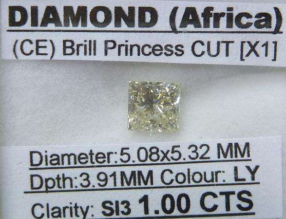**VERY FIERY**  [1.000CT] GORGEOUS PRINCESS CUT [SI3] DIAMOND - BUY SAFE**