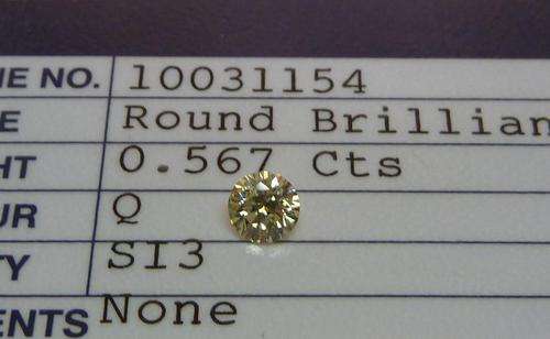 ** DIA CERTIFIED** EYE CLEAN  [0.567ct] NATURAL [ SI3 ] ROUND CUT DIAMOND [BUY SAFE]