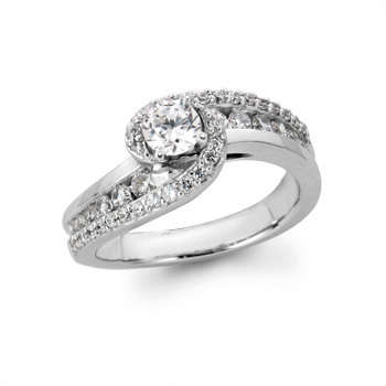 **SPARKLY [R61274]** HIGH QUALITY [1.00ct] DIAMOND RING [5.950g] SOLID WHITE GOLD - BUY SAFE