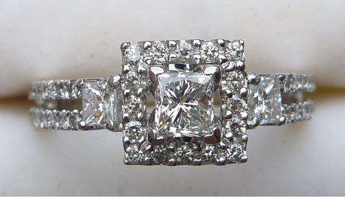 **SPARKLY [R52375]** HIGH QUALITY [1.00ct] DIAMOND RING [4.367g] SOLID WHITE GOLD - BUY SAFE