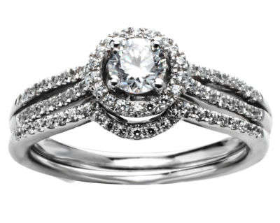 **SPARKLY [R58421]** HIGH QUALITY [1.25ct] DIAMOND RING [6.530g] SOLID WHITE GOLD - BUY SAFE