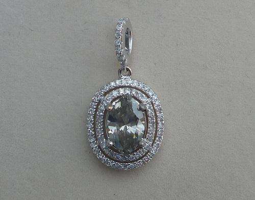 **GORGEOUS [R49528]** RARE NATURAL [1.510ct] DIAMOND PENDANT [2.135g] WHITE GOLD - BUY SAFE