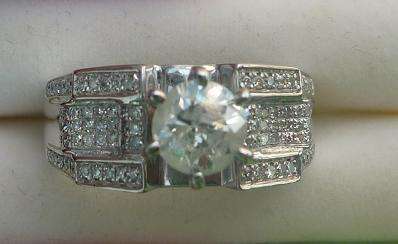 **BARGAIN [R32621]** GREAT VALUE [1.410ct] NATURAL DIAMOND RING [5.744g] WHITE GOLD - BUY SAFE