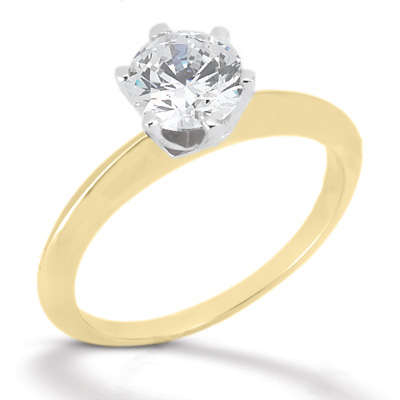 **AMAZING SOLITAIRE [R82361]** DIAMOND [1.315ct] RING [5.401] 18KT YELLOW GOLD - BUY SAFE
