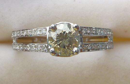 **SPARKLY [R52375]** HIGH QUALITY [1.000ct] DIAMOND RING [2.564g] SOLID WHITE GOLD - BUY SAFE